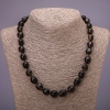 Smoky Topaz Necklace with Tumbled Beads, 12x14 mm Diameter, 48 cm Length