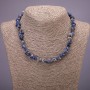 Natural sodalite chip necklace, 7(±)mm diameter, 45 cm length