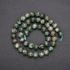 Natural green Lepidolite beads, smooth round beads, diameter 8(±)mm, length 38 cm+