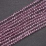 Beads Czech Crystal Transparent Lilac 'Rondelle', diameter 3.5x3 mm, strand length 38 cm