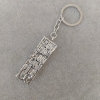 Women's keychain 'Glitter' gray metal, diameter 60x20mm