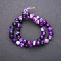 Agate Beads on Thread, Smooth Round Bead, Diameter 8 mm (+/-), Length 38 cm