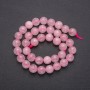 Pink Quartz Beads — Smooth Round Beads, 10 mm Diameter, 38 cm Length