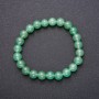 Jade bracelet with smooth beads, diameter 8(±)mm, length 18 cm
