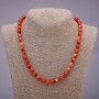 Agate Bead Necklace, Smooth Beads, Diameter 8±mm, Length 48 cm