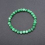 Synthetic chrysoprase bracelet on elastic with smooth beads, 6 mm diameter, 18 cm circumference