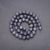 Natural stone iolite beads, smooth round, 8 mm diameter, 38 cm length