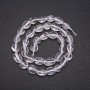 Beads of natural stone Rock Crystal Navette, diameter 8×10 mm (±), strand length 38 cm
