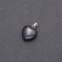 Heart Pendant Aventurine Night of Cairo Blue Sand 14x14x23(+-)mm