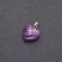 Amethyst Heart Pendant 14x14x23(+-)mm