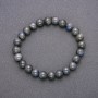 Bracelet made of natural Labradorite on elastic cord, smooth beads, diameter about 8 mm, length 18 cm