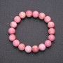 Natural rhodochrosite bracelet on elastic, smooth beads, 8(±)mm diameter, 18 cm length