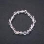 Bracelet made from natural mountain crystal on elastic cord, 9x11 mm (±) size, circumference 18 cm