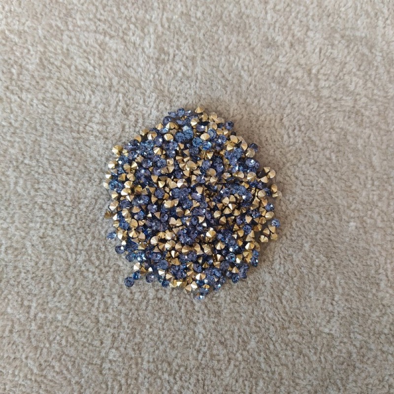 Blue Rhinestones, 3 mm diameter (+/-), per pack 4 g (+/-)