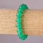 Jade Bracelet on Elastic Cord with Smooth Beads, 10 mm Diameter, 18 cm Length
