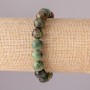 Natural Jasper stone bracelet on elastic, smooth beads, 10 mm diameter, 18 cm circumference