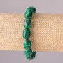 Malachite Barrel Bracelet (pressed) on elastic 10x14mm, length 18 cm