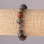 Jasper bracelet on elastic cord, smooth beads, 10 mm diameter, 18 cm circumference