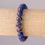 Blue Variscite Bracelet, Synthetic, on Elastic Cord, Smooth Beads, 10 mm Diameter, 18 cm Length