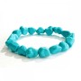 Elastic Bracelet with Blue Turquoise "Tumbling"