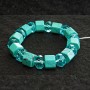 Elastic bracelet with blue turquoise (synthetic) with veining and Czech glass