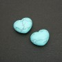 Turquoise souvenir heart (+-) 21×27 mm