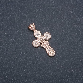 Cross Pendant Xuping 18k Gold Plating with White Stones 36x30x19mm +