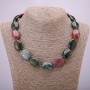 Multicolored Jasper Necklace, Oval 25×18 mm, Length 45 cm ± (with natural imperfections)