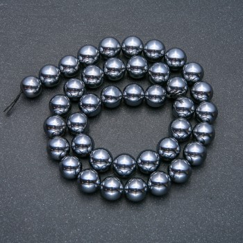Terahertz beads on a thread, smooth ball, diameter 12mm + -, length 39cm