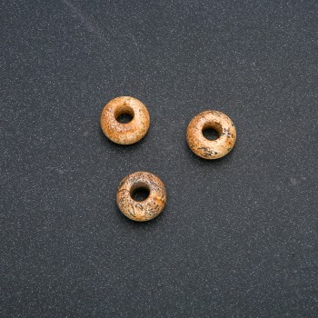 Pandora bead with landscape jasper 14x7mm, hole diameter 5.5mm+