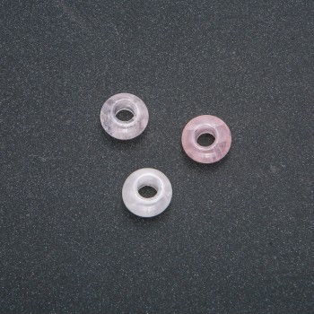 Pandora Bead with Rose Quartz 14x7mm, hole diameter 5.5 mm