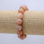 Elastic bracelet with natural selenite, 12 mm beads, 18 cm circumference+