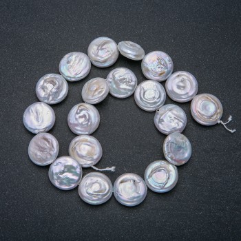Baroque Pearl Strand, 18mm diameter, 39cm length +/- with gasoline iridescence