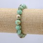 Elastic bracelet with natural Amazonite beads, 10mm diameter, 18 cm circumference +