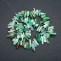 Thread of natural chrysoprase, chip 'Needle', diameter 15x5mm, length 40 cm +