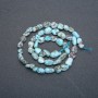 Larimar Teardrop Beads on Strand, 7x6mm, 40 cm Length +