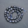 Iolite natural stone beads, faceted, 8x10 mm, 40 cm length +