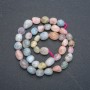 Morganite Beads on Thread from Natural Gemstone, Round Faceted Bead, 9x12 mm, 40 cm Length +