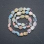 Beads on a thread of natural Morganite, round faceted, diameter 9x12 mm, length 41 cm +