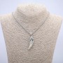 Pendant 'Iron Fang' 47×13 mm on a chain, length 70 cm; silver-colored metal