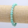 Elastic bracelet with natural amazonite, smooth bead, 6 mm diameter, 18 cm circumference +