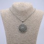 Pendant "Compass" 50x37 mm on a chain, chain length 65 cm, silver-colored metal