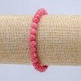 Elastic bracelet with tourmaline (synthetic) smooth beads, 6 mm diameter