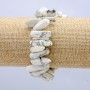 Elastic bracelet with natural chalcedony chips 'Needle', diameter 20x8mm+