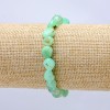 Elastic chrysoprase bracelet, natural stone, tumbled, diameter 10x8mm+