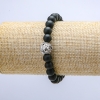 Shungite stretch bracelet (artificial), 8 mm diameter ± Lion, length 18 cm +