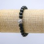 Shungite stretch bracelet (artificial), 8 mm diameter ± Lion, length 18 cm +