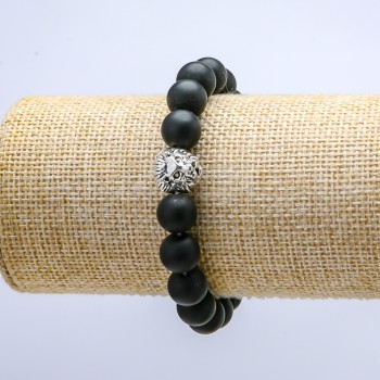 Shungite Bracelet 'Lion' 10mm