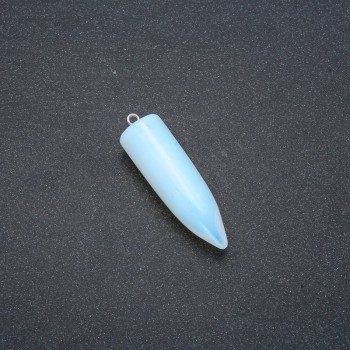 Opalite Pendulum Pendant with Opalite Ball 'Moonstone' (Synthetic) 13x40x45 mm