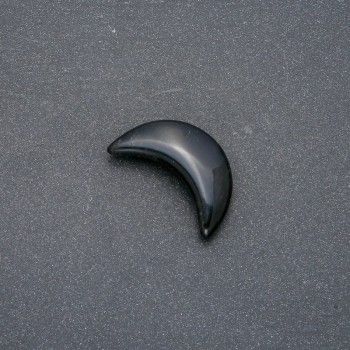 Crescent from Black Agate Stone 12×30×8 mm (+-) without hole
